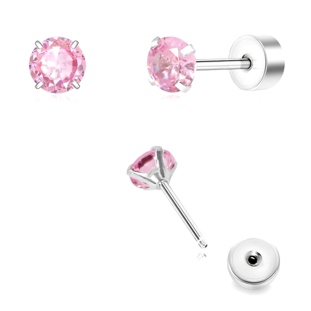 Pink Stud Earrings